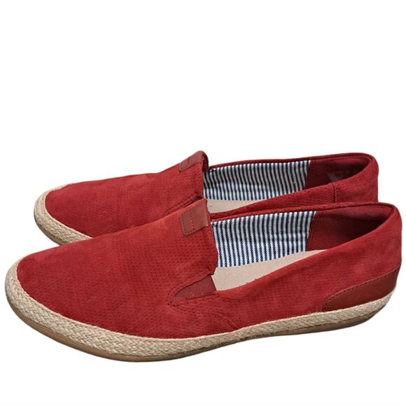 Clark's Collection Ultimate Comfort Espadrille Leather Suede Slip On Shoes Sz 9 - Picture 8 of 17